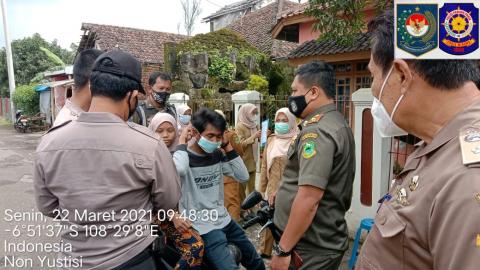22 Maret Razia Masker di Desa Kaliaren
